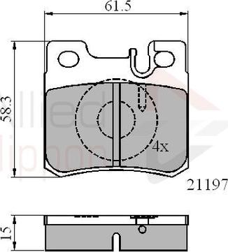 Comline ADB0226 - Brake Pad Set, disc brake autospares.lv