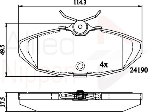 Comline ADB02289 - Brake Pad Set, disc brake autospares.lv