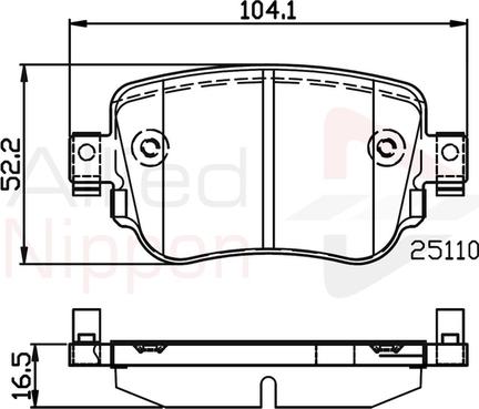 Comline ADB02220 - Brake Pad Set, disc brake autospares.lv