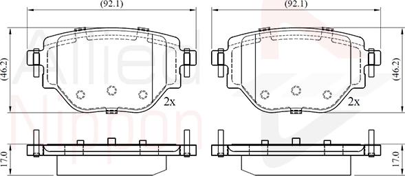 Comline ADB02775 - Brake Pad Set, disc brake autospares.lv