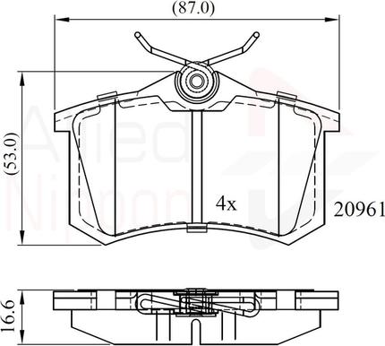 Comline ADB0797 - Brake Pad Set, disc brake autospares.lv