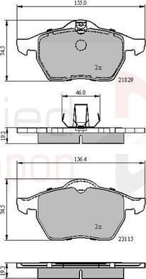 Comline ADB0749 - Brake Pad Set, disc brake autospares.lv