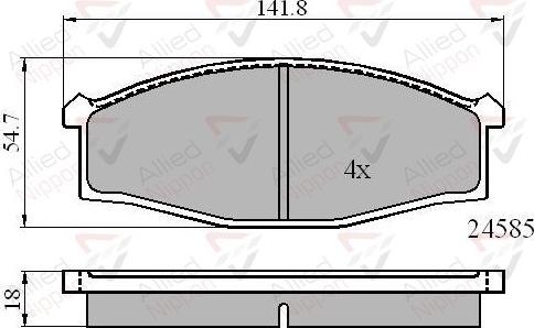 Comline ADB0758 - Brake Pad Set, disc brake autospares.lv