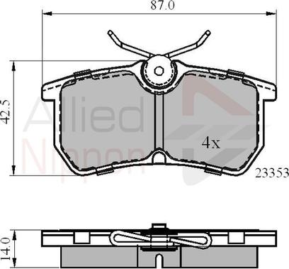 Comline ADB0705 - Brake Pad Set, disc brake autospares.lv