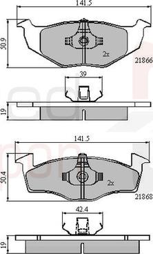 Comline ADB0706 - Brake Pad Set, disc brake autospares.lv