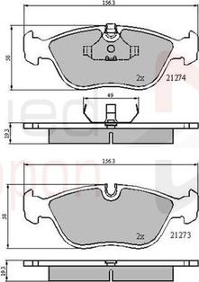 Comline ADB0719 - Brake Pad Set, disc brake autospares.lv