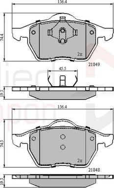 Comline ADB0715 - Brake Pad Set, disc brake autospares.lv