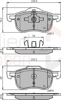 Comline ADB0730 - Brake Pad Set, disc brake autospares.lv