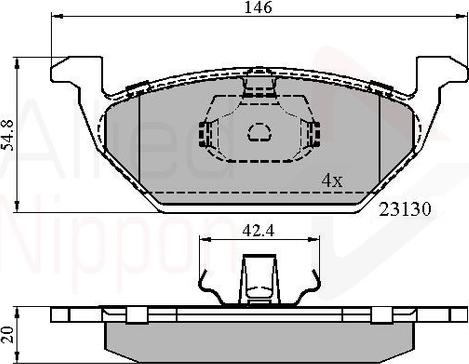 Comline ADB0737 - Brake Pad Set, disc brake autospares.lv