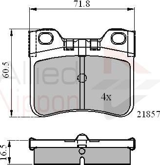 Comline ADB0771 - Brake Pad Set, disc brake autospares.lv