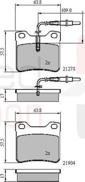 Comline ADB1455 - Brake Pad Set, disc brake autospares.lv