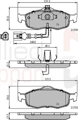 Comline ADB1514 - Brake Pad Set, disc brake autospares.lv