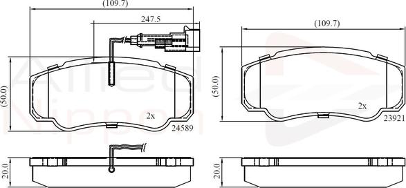 Comline ADB16032 - Brake Pad Set, disc brake autospares.lv