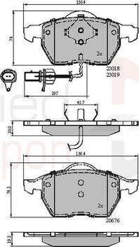 Comline ADB11542 - Brake Pad Set, disc brake autospares.lv