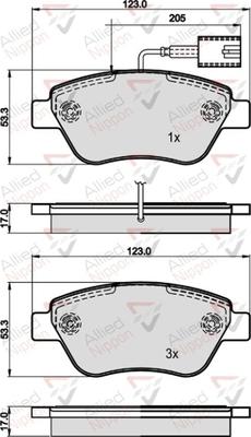 Comline ADB11535 - Brake Pad Set, disc brake autospares.lv