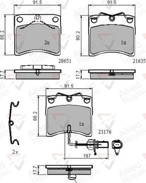 Comline ADB11636 - Brake Pad Set, disc brake autospares.lv