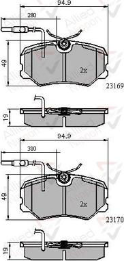 Comline ADB11098 - Brake Pad Set, disc brake autospares.lv