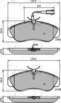 Comline ADB11032 - Brake Pad Set, disc brake autospares.lv