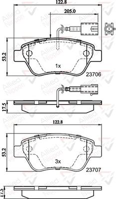 Comline ADB11037 - Brake Pad Set, disc brake autospares.lv