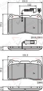 Comline ADB11022 - Brake Pad Set, disc brake autospares.lv