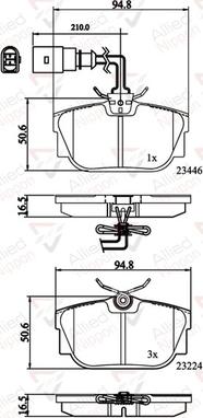 Comline ADB11151 - Brake Pad Set, disc brake autospares.lv