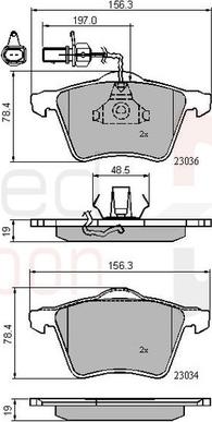 Comline ADB11168 - Brake Pad Set, disc brake autospares.lv