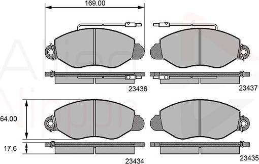 Comline ADB11107 - Brake Pad Set, disc brake autospares.lv