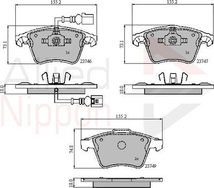 Comline ADB11312 - Brake Pad Set, disc brake autospares.lv