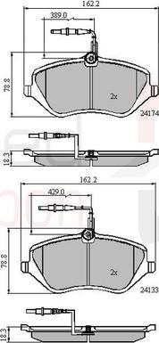 Comline ADB11251 - Brake Pad Set, disc brake autospares.lv