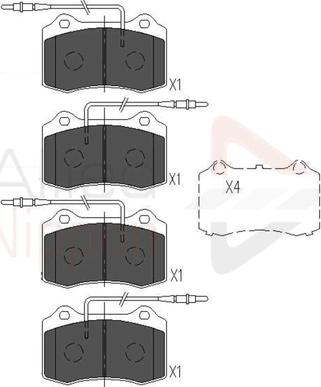 Comline ADB11227 - Brake Pad Set, disc brake autospares.lv