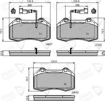 Comline ADB11703 - Brake Pad Set, disc brake autospares.lv