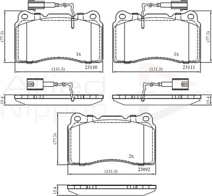 Comline ADB11721 - Brake Pad Set, disc brake autospares.lv