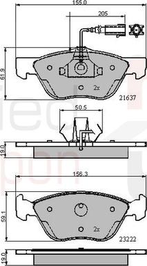 Comline ADB11772 - Brake Pad Set, disc brake autospares.lv