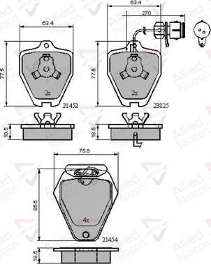 Comline ADB1884 - Brake Pad Set, disc brake autospares.lv