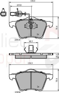 Comline ADB1885 - Brake Pad Set, disc brake autospares.lv