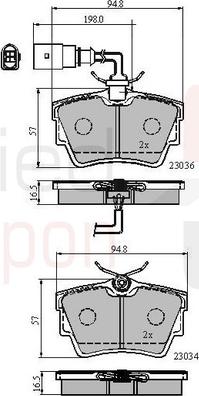 Comline ADB1874 - Brake Pad Set, disc brake autospares.lv