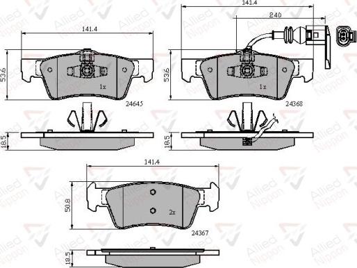 Comline ADB12015 - Brake Pad Set, disc brake autospares.lv