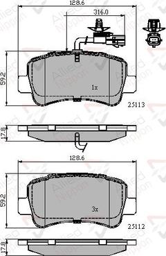 Comline ADB12105 - Brake Pad Set, disc brake autospares.lv