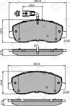 Comline ADB12106 - Brake Pad Set, disc brake autospares.lv