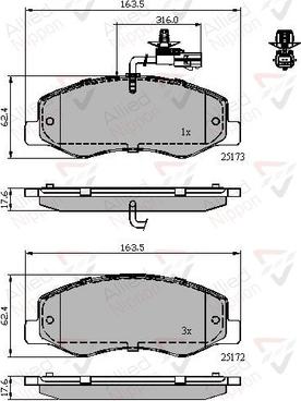 Comline ADB12108 - Brake Pad Set, disc brake autospares.lv