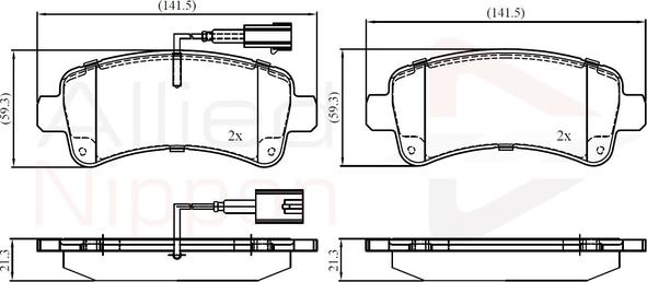 Comline ADB12395 - Brake Pad Set, disc brake autospares.lv