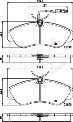 Comline ADB1275 - Brake Pad Set, disc brake autospares.lv