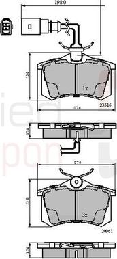 Comline ADB1797 - Brake Pad Set, disc brake autospares.lv