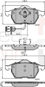 Comline ADB1715 - Brake Pad Set, disc brake autospares.lv