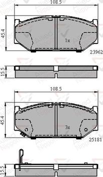 Comline ADB3998 - Brake Pad Set, disc brake autospares.lv