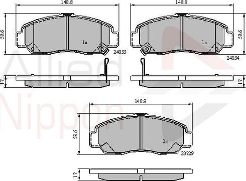 Comline ADB3949 - Brake Pad Set, disc brake autospares.lv