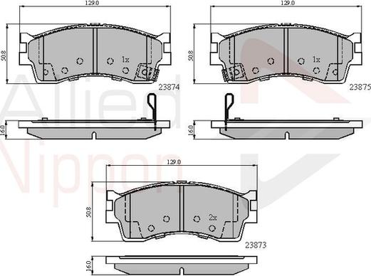 Comline ADB3941 - Brake Pad Set, disc brake autospares.lv