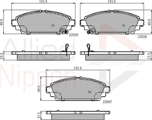 Comline ADB3943 - Brake Pad Set, disc brake autospares.lv