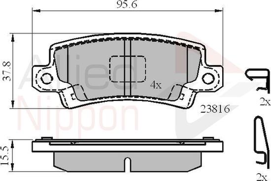 Comline ADB3942 - Brake Pad Set, disc brake autospares.lv