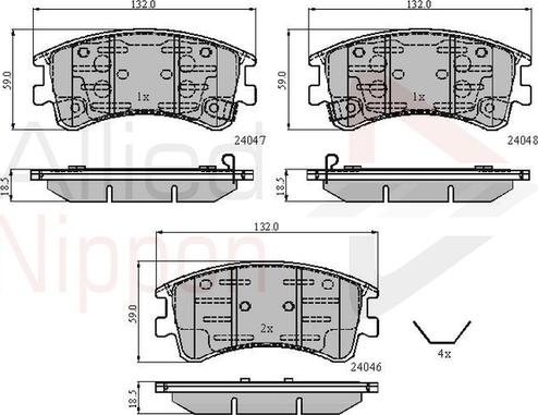 Comline ADB3950 - Brake Pad Set, disc brake autospares.lv